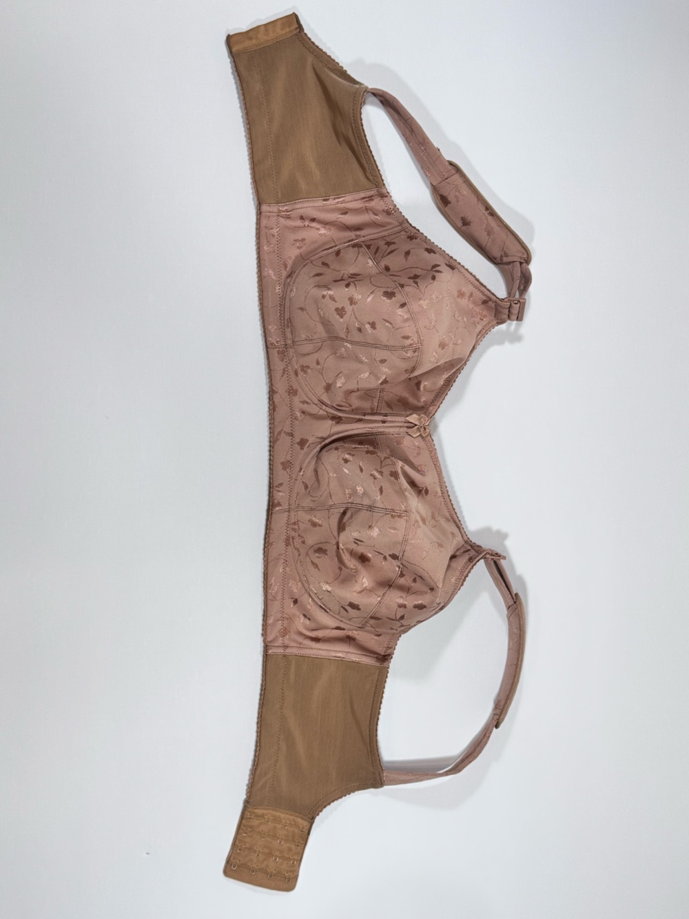 Elila Jacquard Full Support Wireless Softcup Bra 1305 Coquette Core Nude 38F - Picture 5 of 8